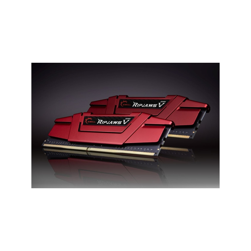 G.SKILL 16GB DDR4 2666MHz Kit(2x8GB) RipjawsV Red (F4-2666C19D-16GVR)