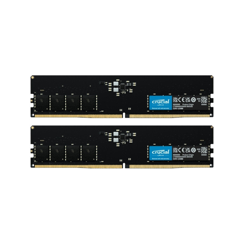Crucial 64GB DDR5 5200MHz Kit (2x32GB) Black (CT2K32G52C42U5)