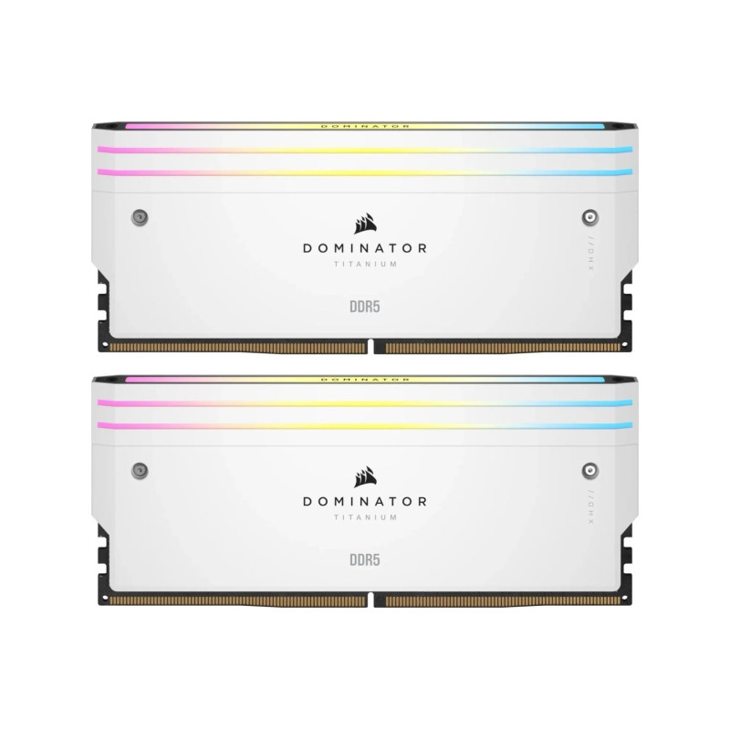 Corsair 48GB DDR5 6000MHz Kit(2x24GB) Dominator Titanium RGB White (CMP48GX5M2B6000C30W)