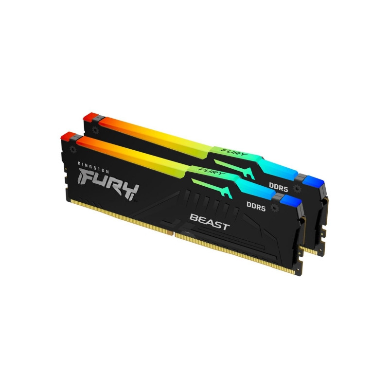Kingston 64GB DDR5 6000MHz Kit(2x32GB) Fury Beast RGB Black (KF560C36BBEAK2-64)