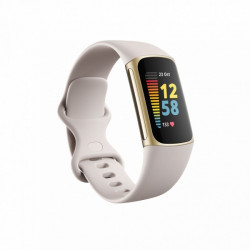 Fitbit Charge 5 Lunar White with Soft Gold Stainless Steel (FB421GLWT)