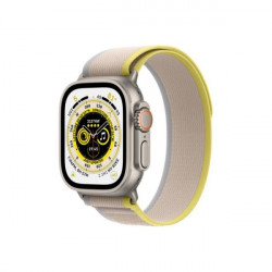 Apple Watch Ultra GPS + Cellular 49mm Titanium Case with Yellow/Beige Trail Loop (S/M) (MNHK3CM/A)