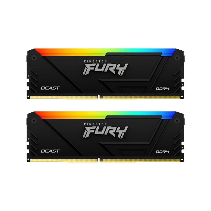 Kingston 16GB DDR4 3600MHz Fury Beast RGB Black (KF436C17BB2AK2/16)