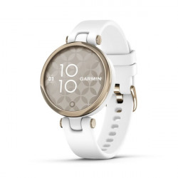 Garmin Lily Sport Edition Cream Gold Bezel with White Case and Silicone Band (010-02384-10)