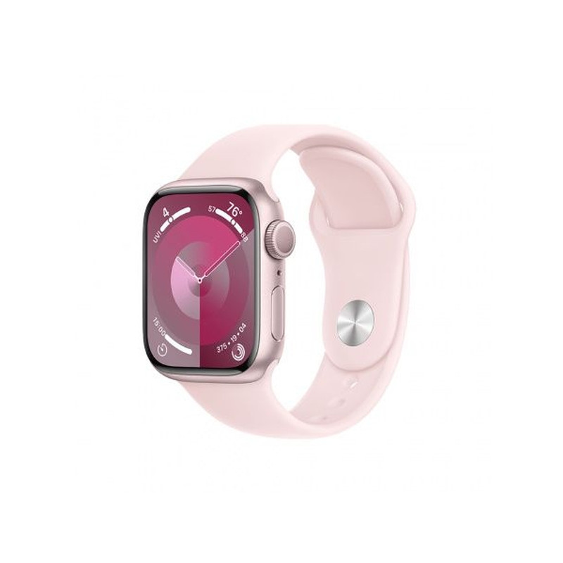 Apple Watch S9 GPS 45mm Pink Alu Case with Light Pink Sport Band S/M (MR9G3)