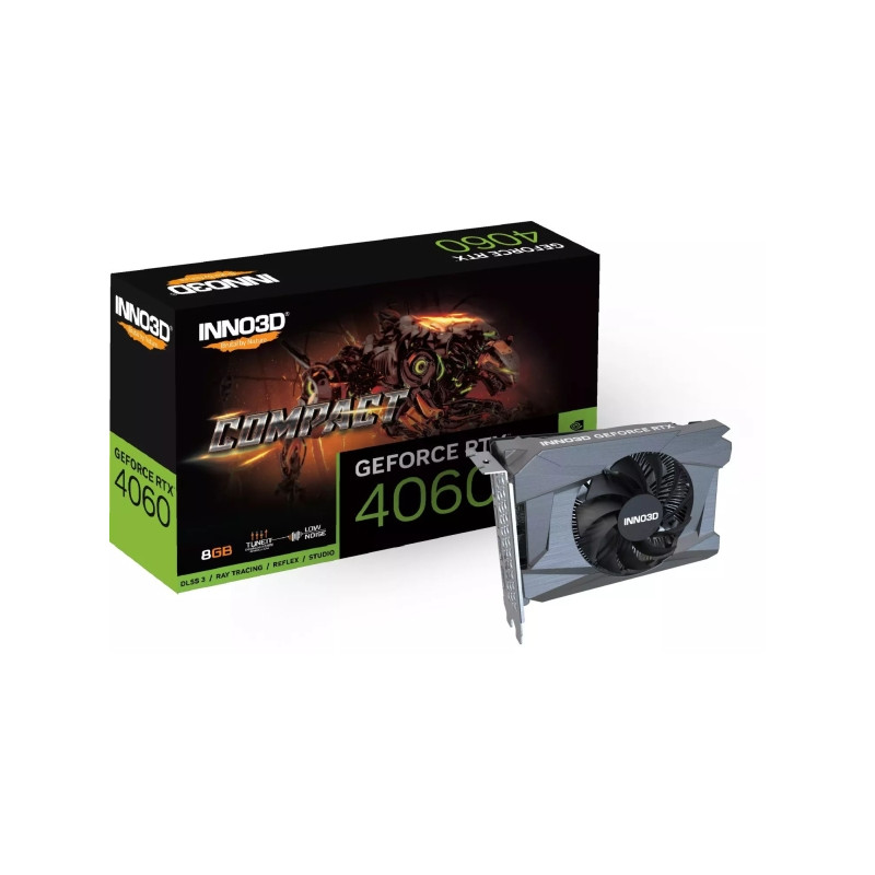 Inno3D GeForce RTX4060 8GB DDR6 Compact (N40601-08D6-173050N)