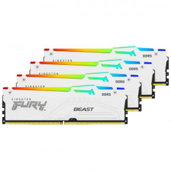 Kingston 128GB DDR5 5600MHz Kit(4x32GB) Fury Beast RGB White (KF556C40BWAK4-128)